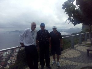 With tourists at the Sugarloaf