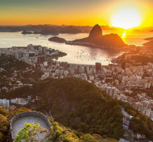 Sunset in Rio de Janeiro. Beautiful!